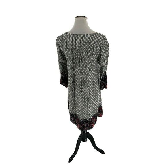 Umgee Blouse Womens Small Multicolor Relaxed Stretch Aztec Split Neck Tunic Tops - Picture 5 of 9